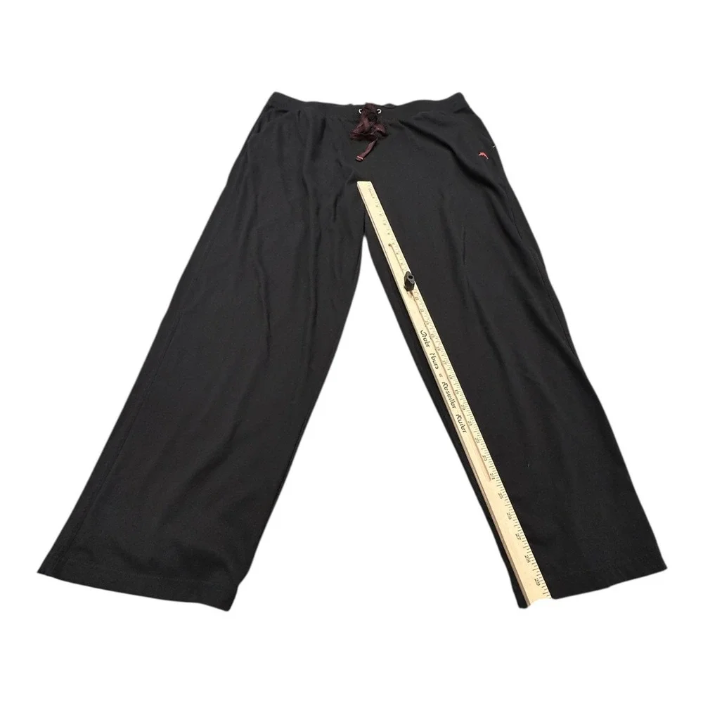 Tommy Bahama Mens XL Lounge Pants EG Black Cotton Polyester Drawstring Pockets